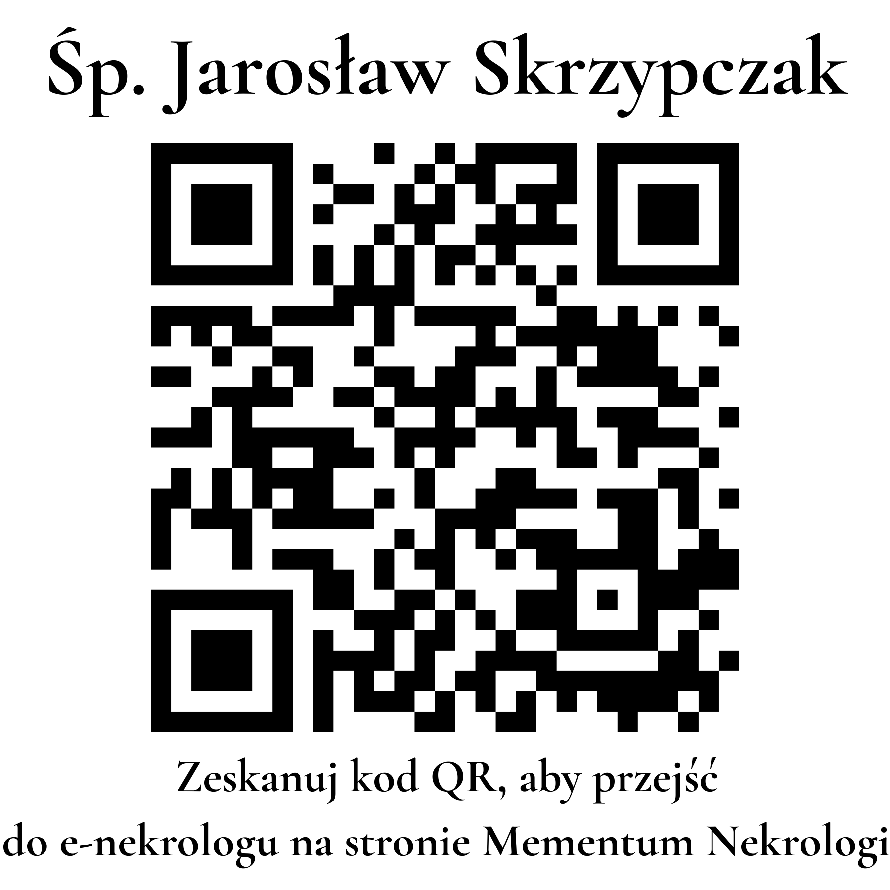 Kod QR do nekrologu Jarosław Skrzypczak