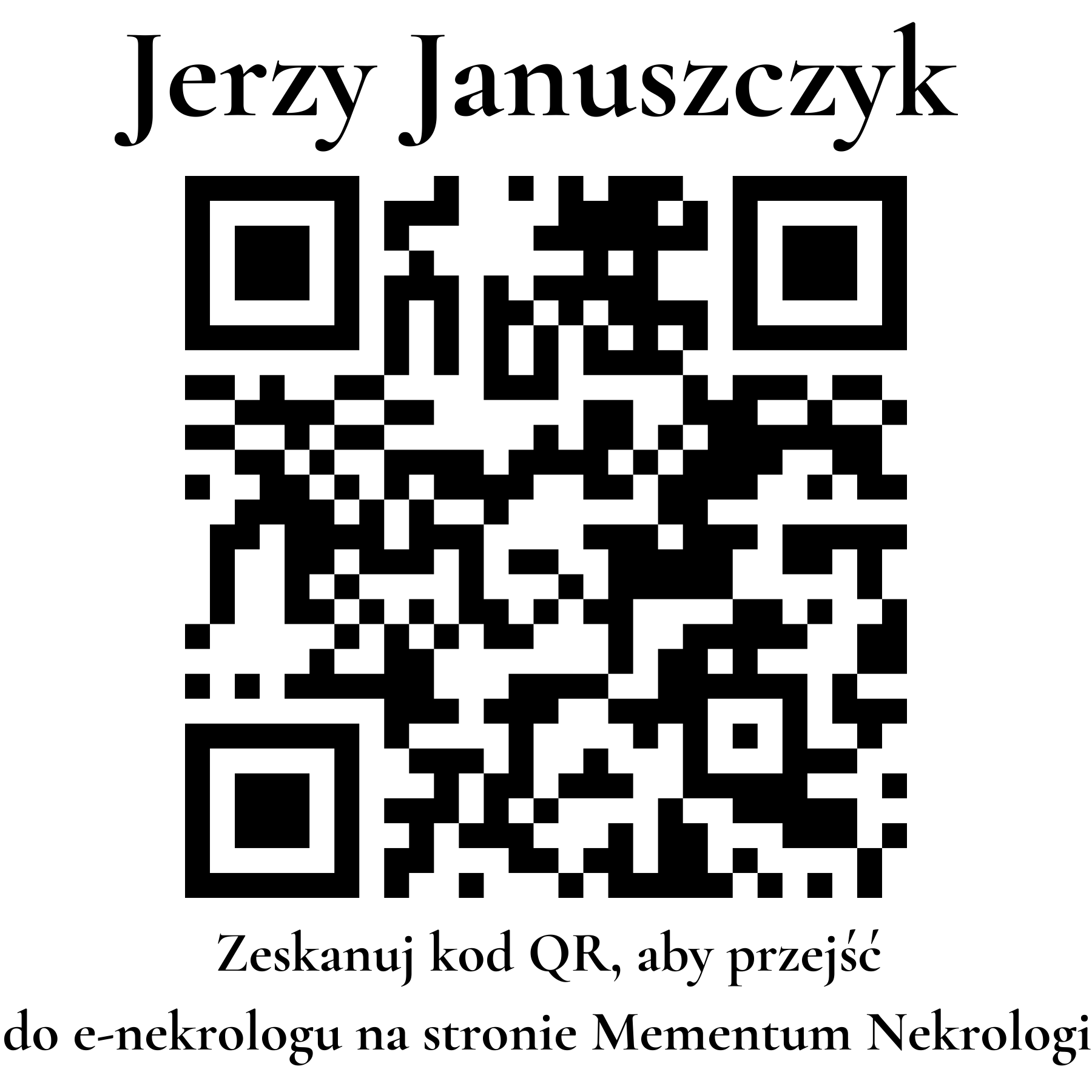 Kod QR do nekrologu Jerzy Januszczyk
