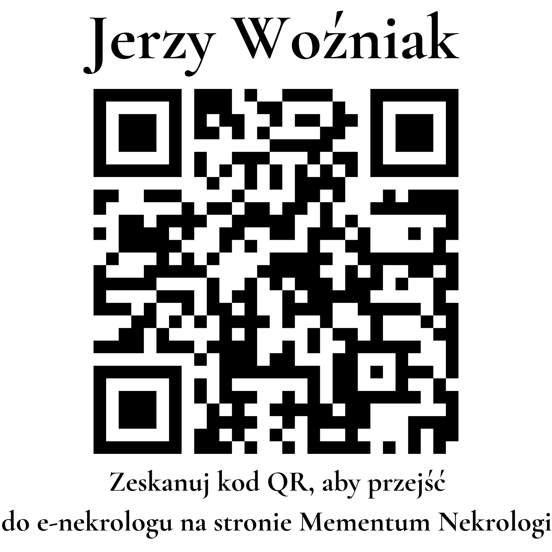 Kod QR do nekrologu Jerzy Woźniak