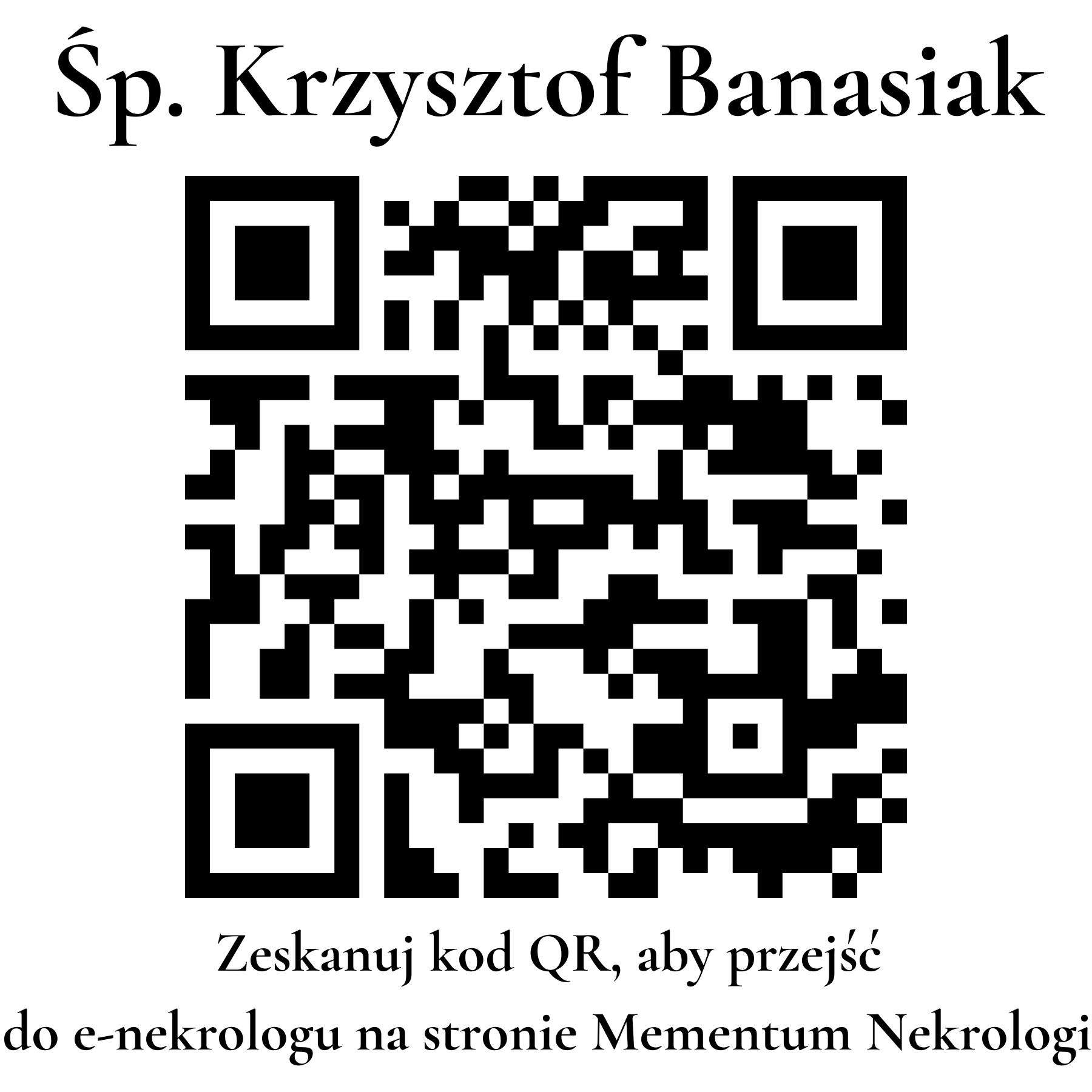 Kod QR do nekrologu Krzysztof Banasiak