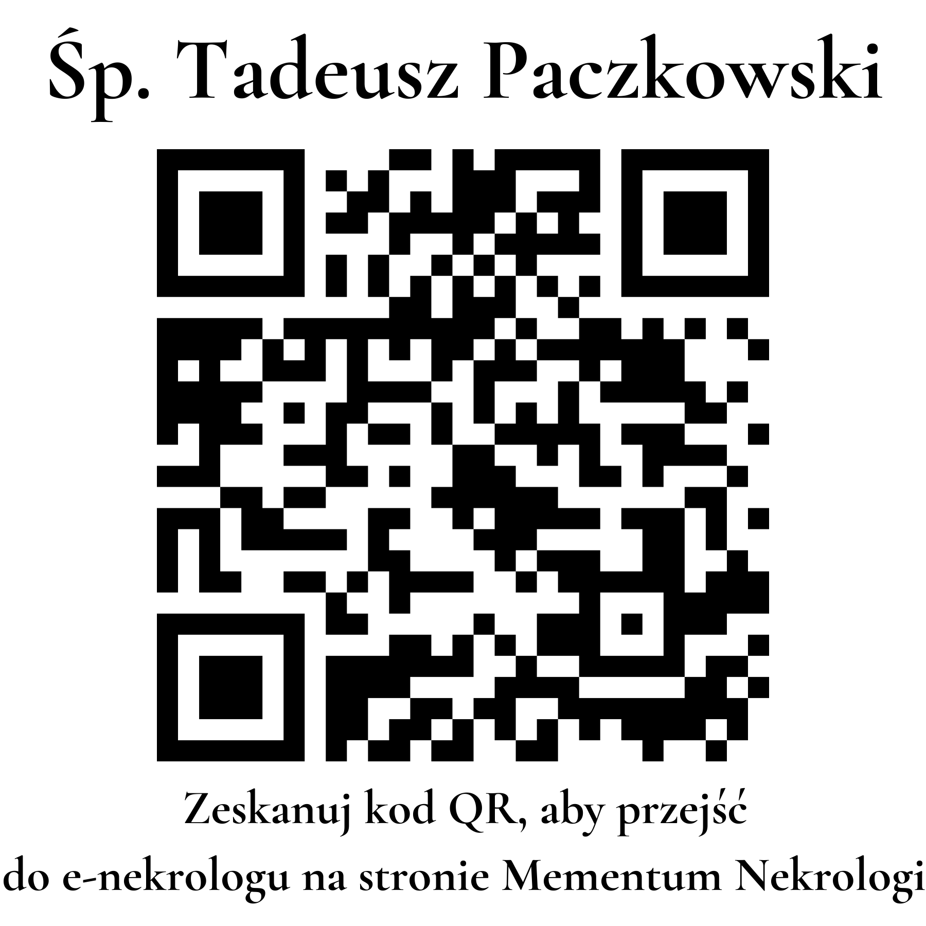 Kod QR do nekrologu Tadeusz Paczkowski