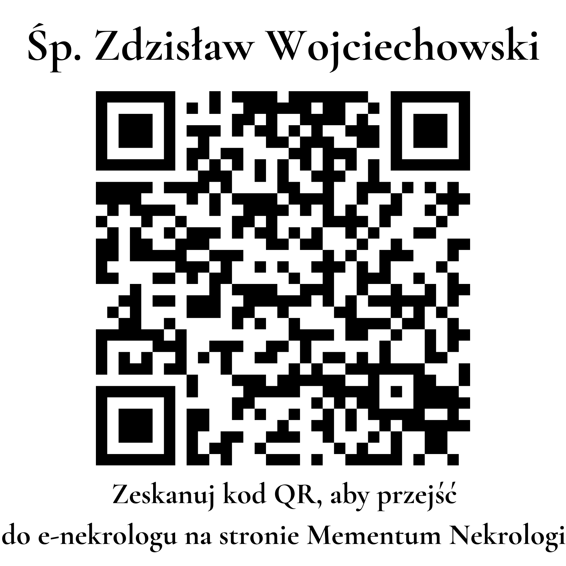 Kod QR do nekrologu Zdzisław Wojciechowski